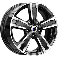 Литые диски Оклахома (КС998) 6.500xR16 5x100 DIA57.1 ET38 алмаз черный для Chrysler Sebring Cabrio